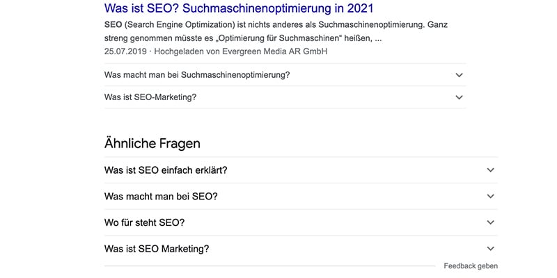 Google Answer Box